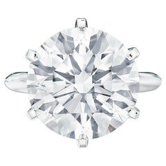 Anillo de diamantes redondos Golconda de 11 quilates D VVS1 Tipo IIA  Certificado GIA