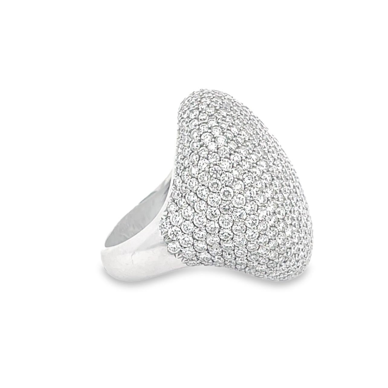 11 Carat Diamond Dome Cocktail Ring In Excellent Condition For Sale In Vail, CO