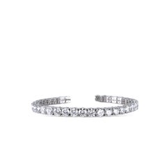 11 carat Diamond Tennis Bracelet Flexible Bangle in 18k Gold or Platinum