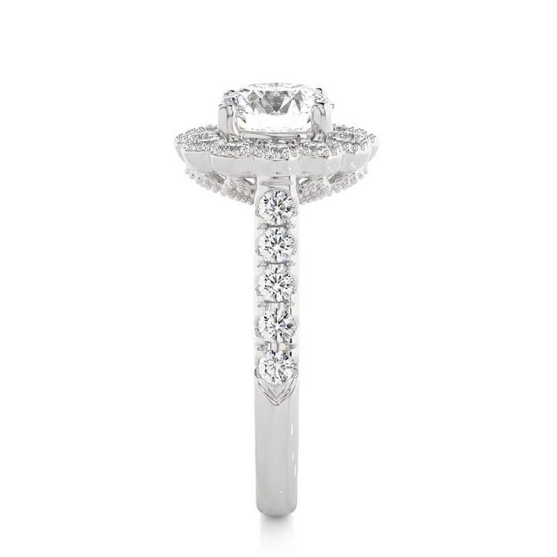Modern 1.1 Carat Diamond Vow Collection Ring in 14K White Gold For Sale