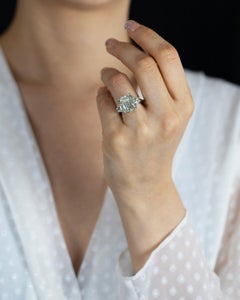 11 Carat Emerald Diamond Ring 18K Gold Grand Palais Radiance Heirloom