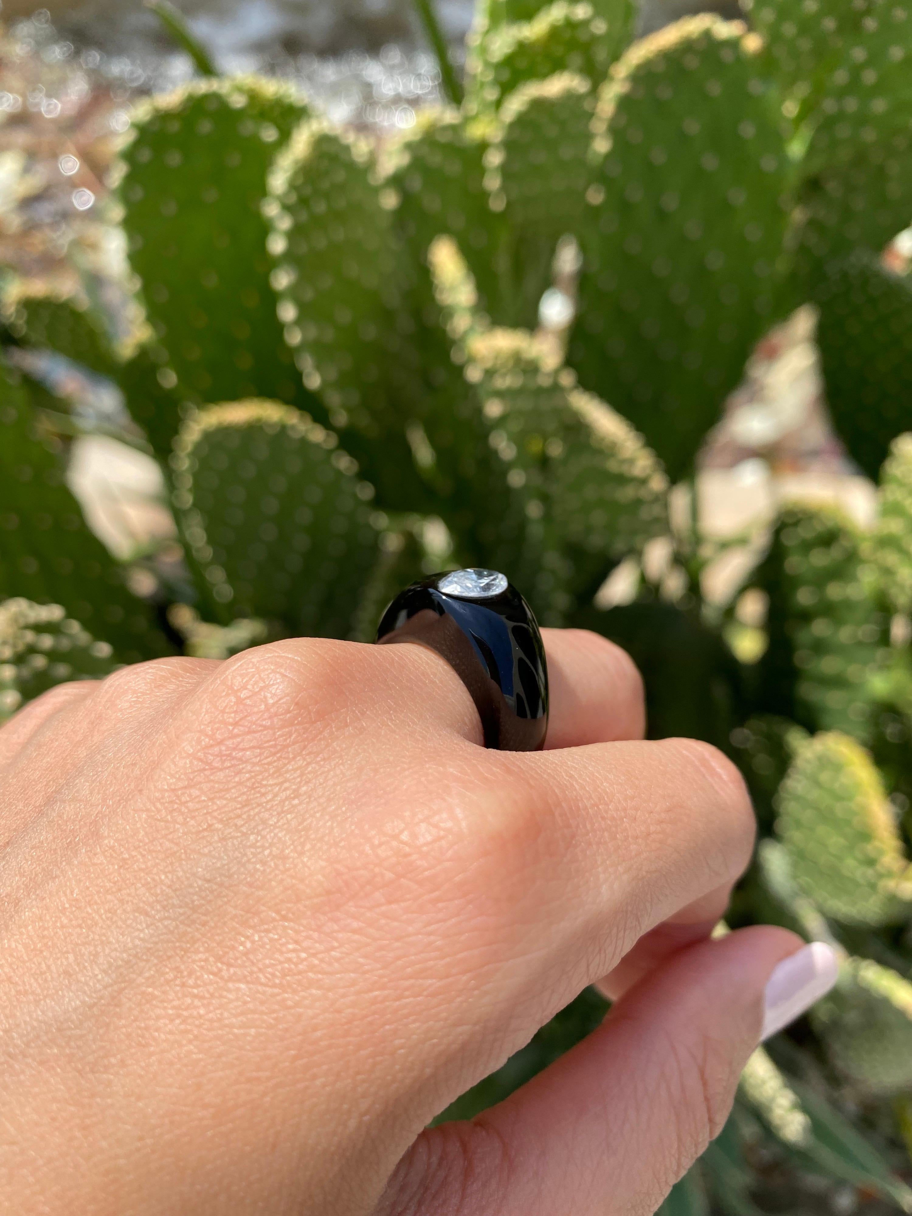 black onyx marquise ring