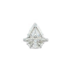 11 Carat Pear Statement Brilliant White / D color VVS 14K Diamond Ring