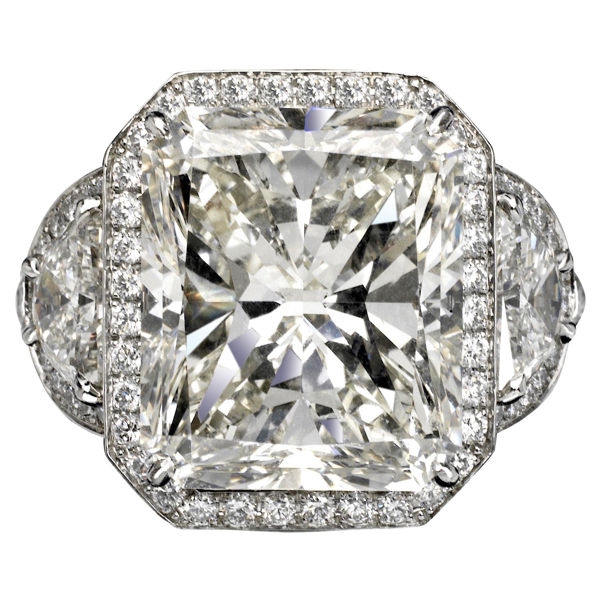 11 Carat Radiant Cut Diamond Engagement Ring Certified H VS1