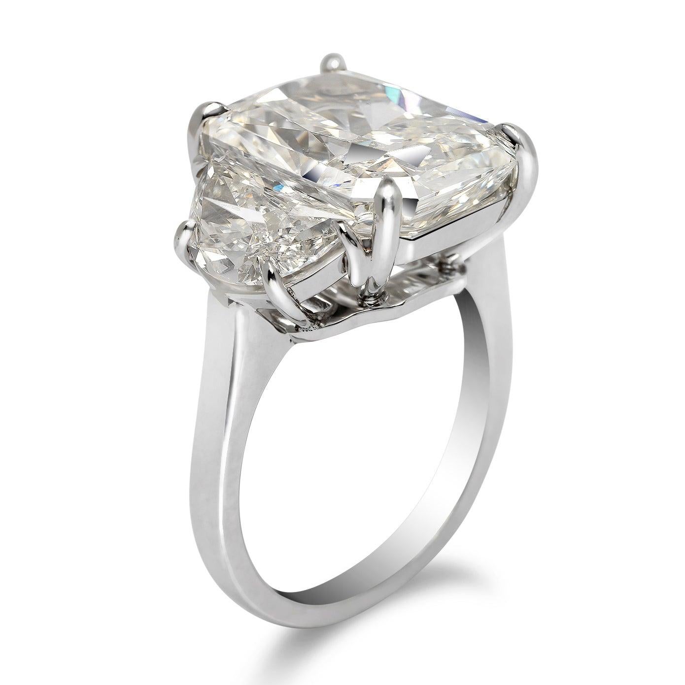 11 Carat Radiant Cut Diamond Engagement Ring GIA Certified K SI1 In New Condition For Sale In New York, NY