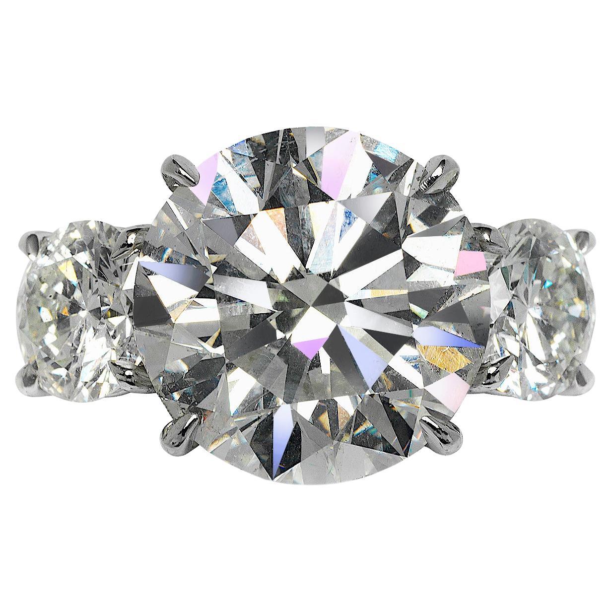 11 Carat Round Cut Diamond Engagement Ring Certified G VS2