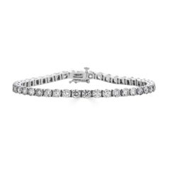 11 Carat Round Diamond Bracelet 14K White Gold Stunning & Luxurious