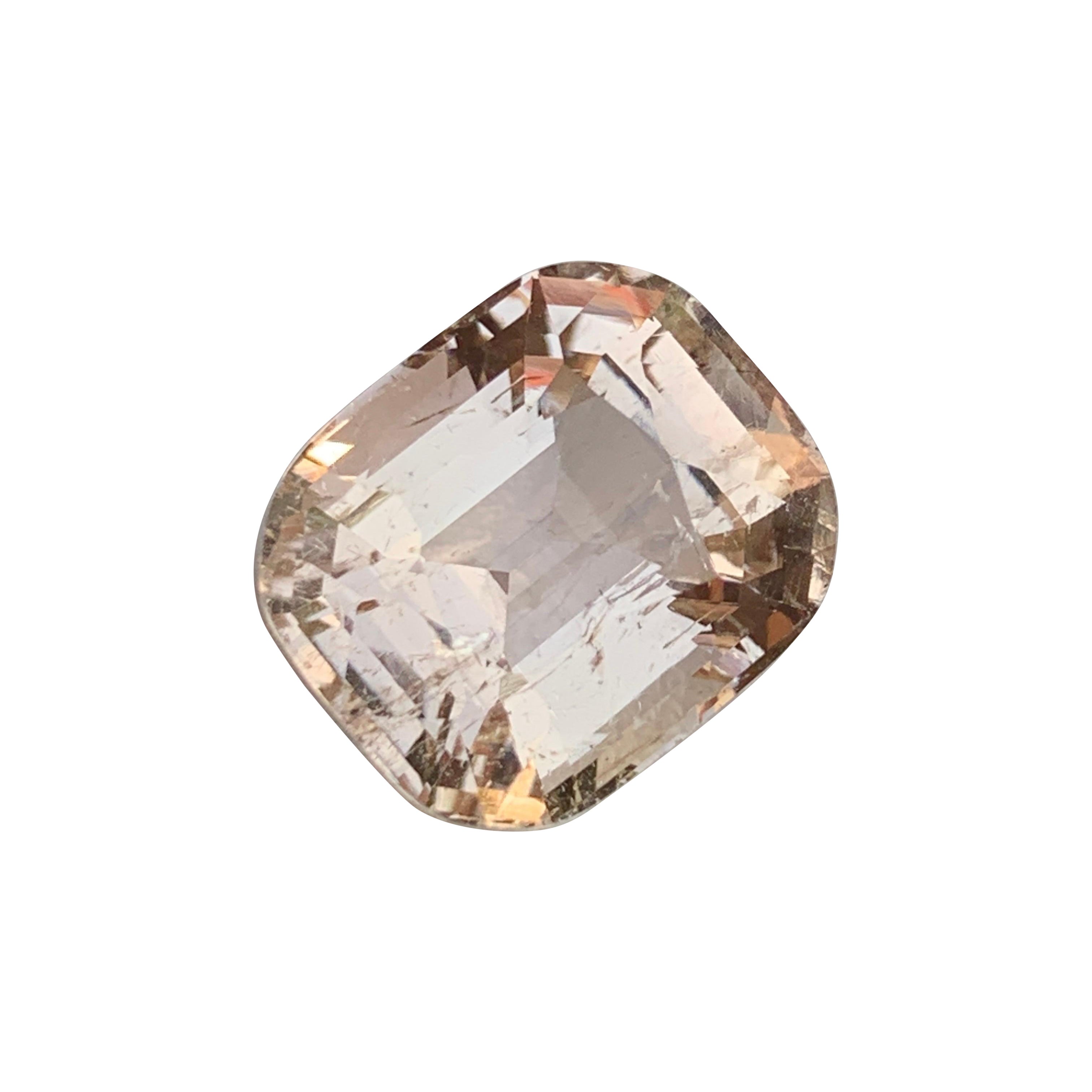 11 Carats Imperial Champagne Color Cushion Cut Topaz Gemstone for Jewellery 13mm
