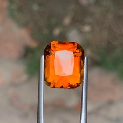 11 Karat Lebendige Orange Farbe Mandarin Citrin Edelstein für Schmuck 14 mm