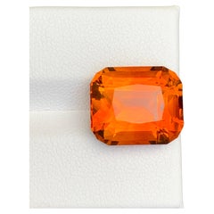 11 Karat Lebendige Orange Farbe Mandarin Citrin Edelstein für Schmuck 14 mm