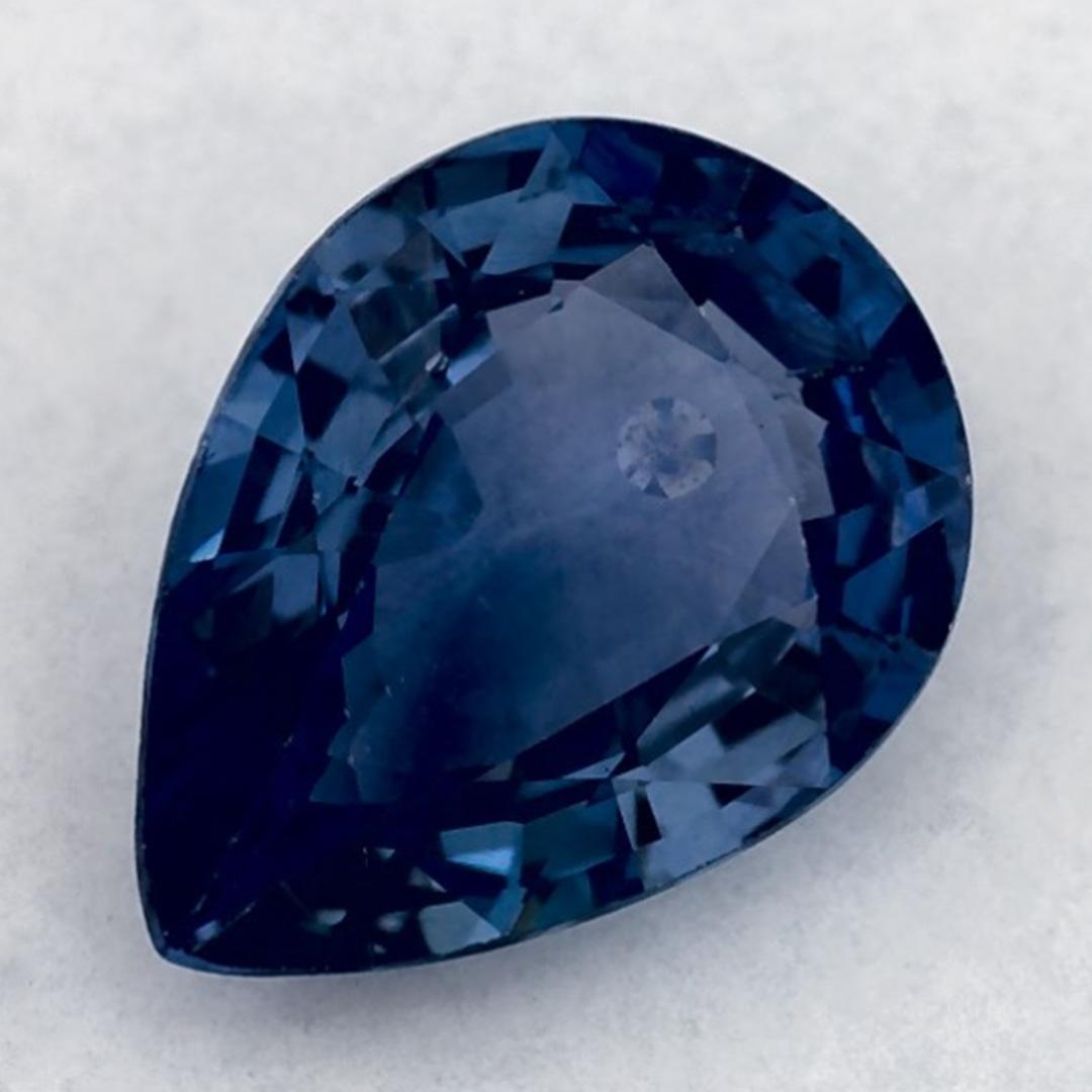Pear Cut 1.1 Carat Blue Sapphire Pear Loose Gemstone