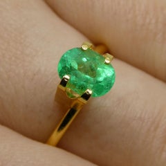 1.1 Ct Oval Emerald GIA Certified Colombian F1/Minor