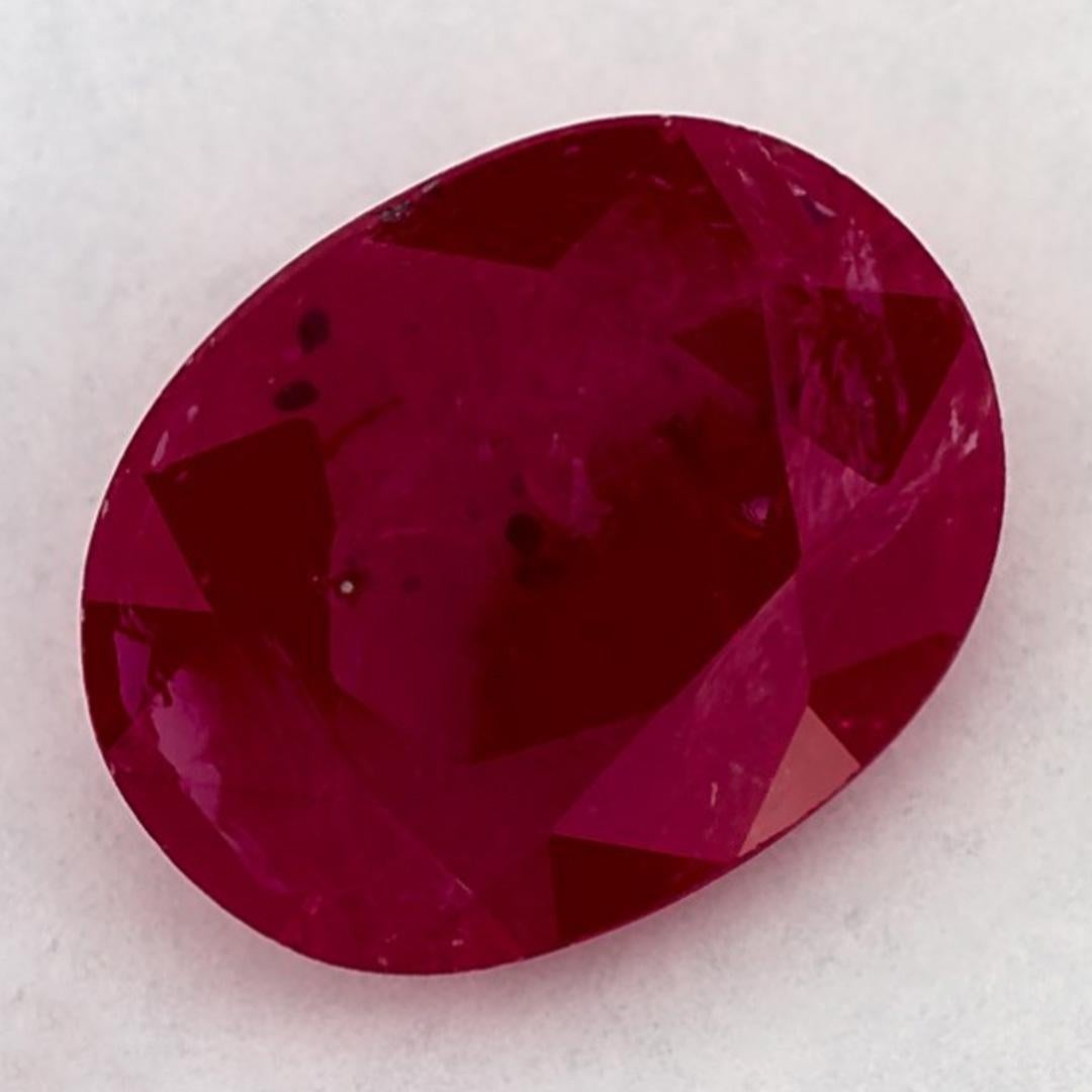 Taille ovale 1.10 Ct Ruby Oval Loose Gemstone (pierre précieuse en vrac) en vente