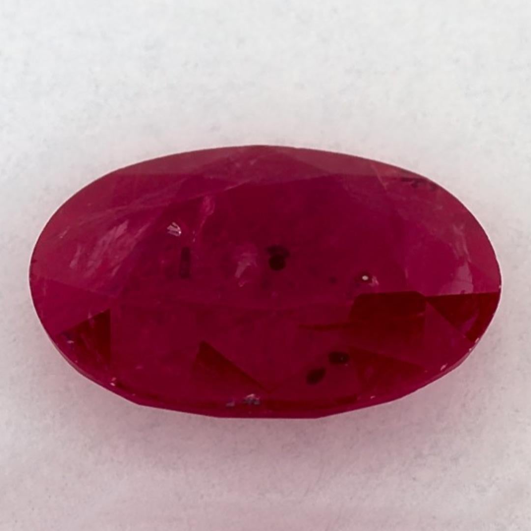 1.10 Ct Ruby Oval Loose Gemstone In New Condition For Sale In Fort Lee, NJ
