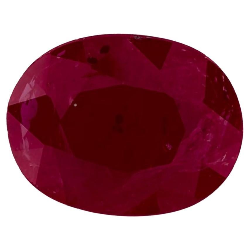 1.10 Ct Ruby Oval Loose Gemstone For Sale