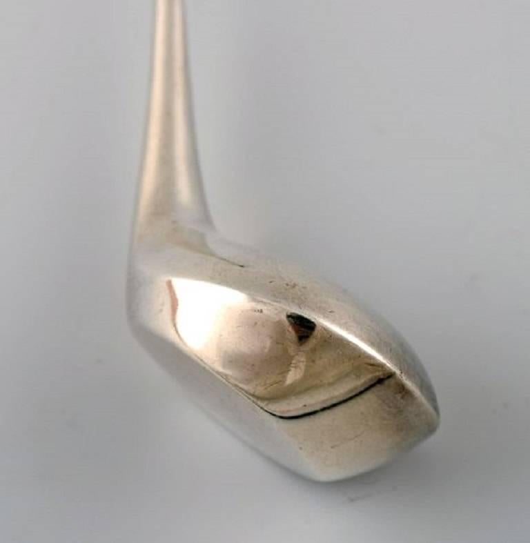11 Danish Design Drink Coolers, Shaped like Golf Clubs, Nickel Silver In Excellent Condition In København, Copenhagen