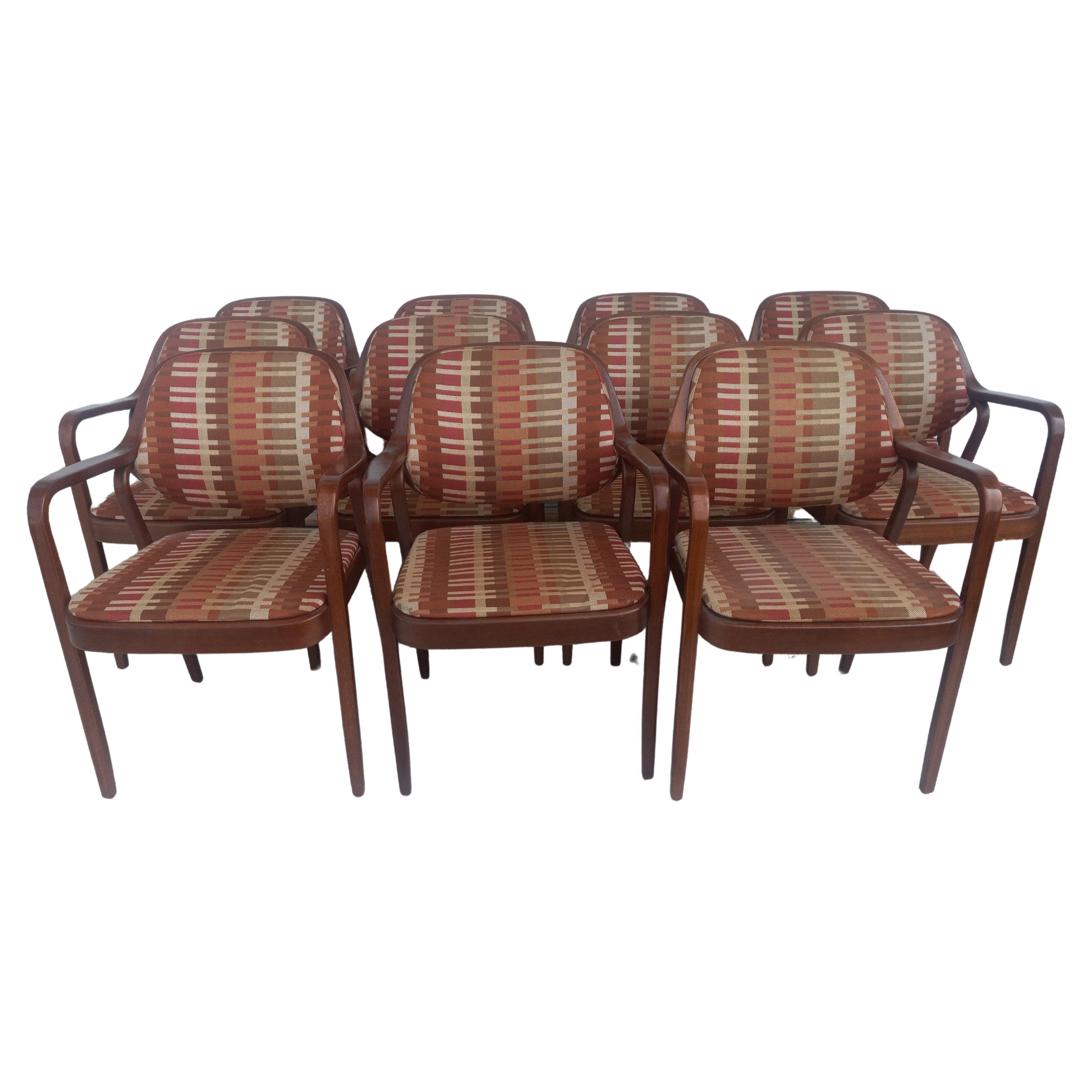 (11) Don Pettit Bentwood Armchairs for Knoll International