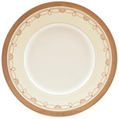 11 Elegant Antique English White Gold Dinner Plates, Antique Custom Ordered