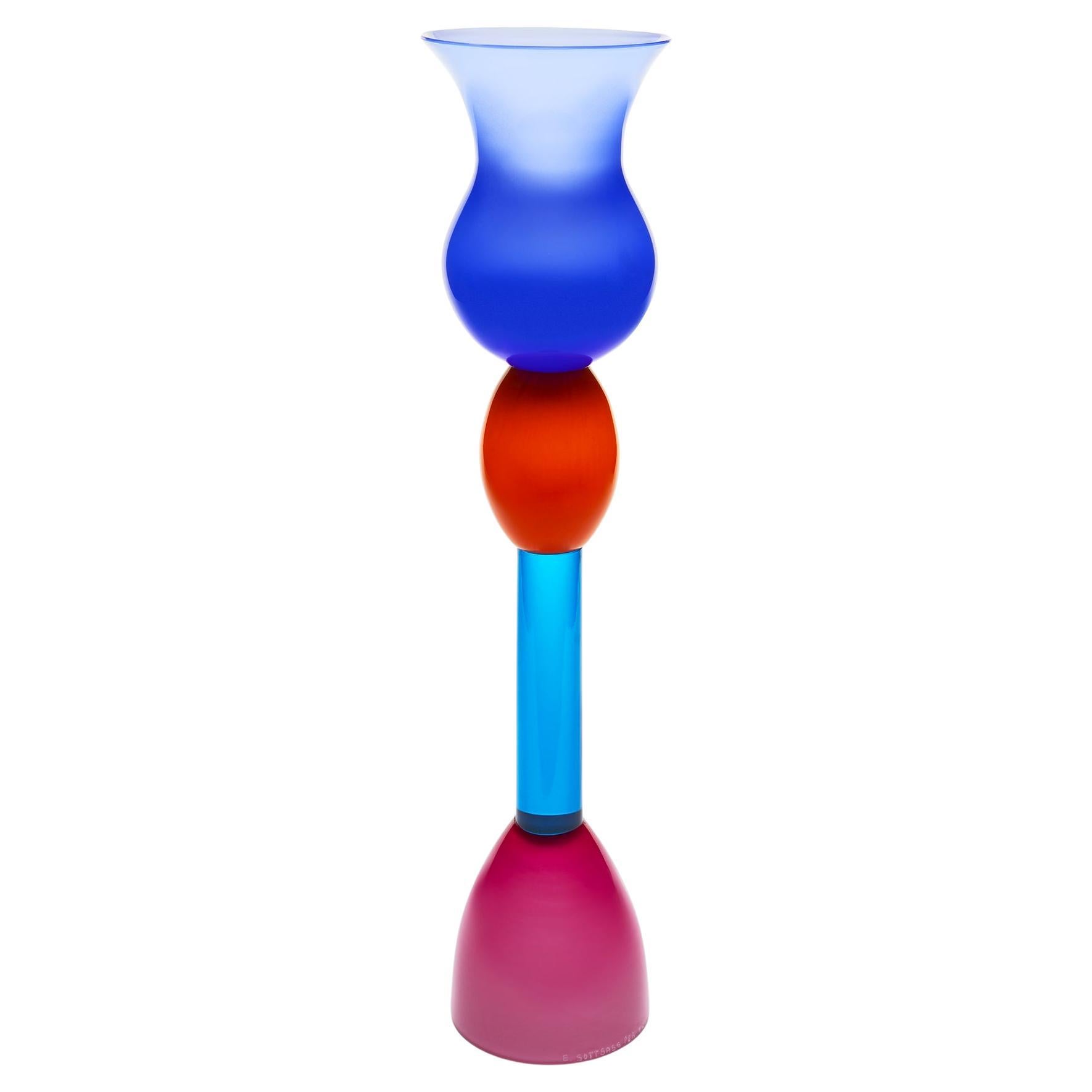 11 Erinna Glass Vase, by Ettore Sottsass from Memphis Milano For Sale