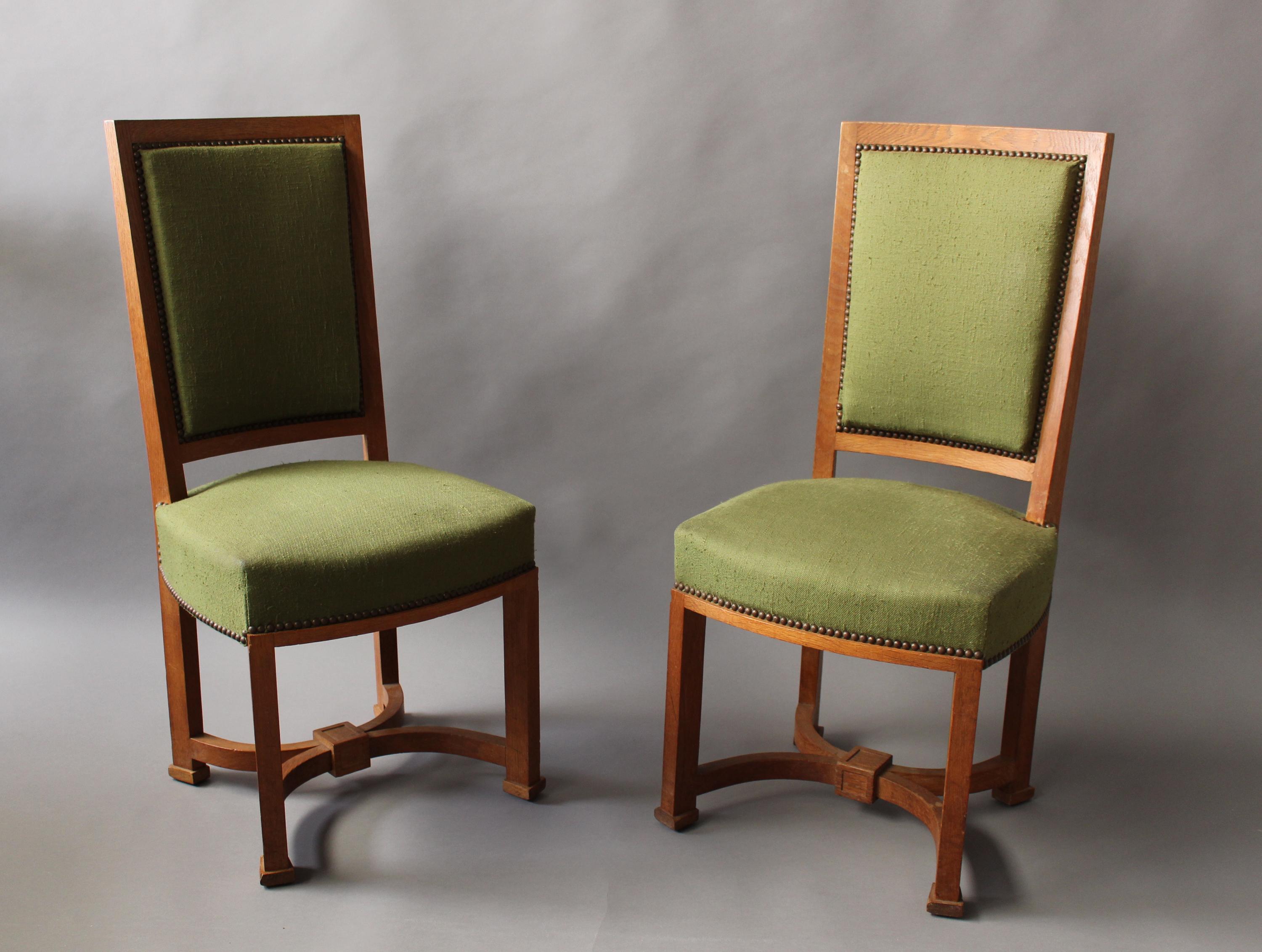 11 Fine French, 1950s Solid Oak Chairs by Arbus For Sale at 1stDibs ...