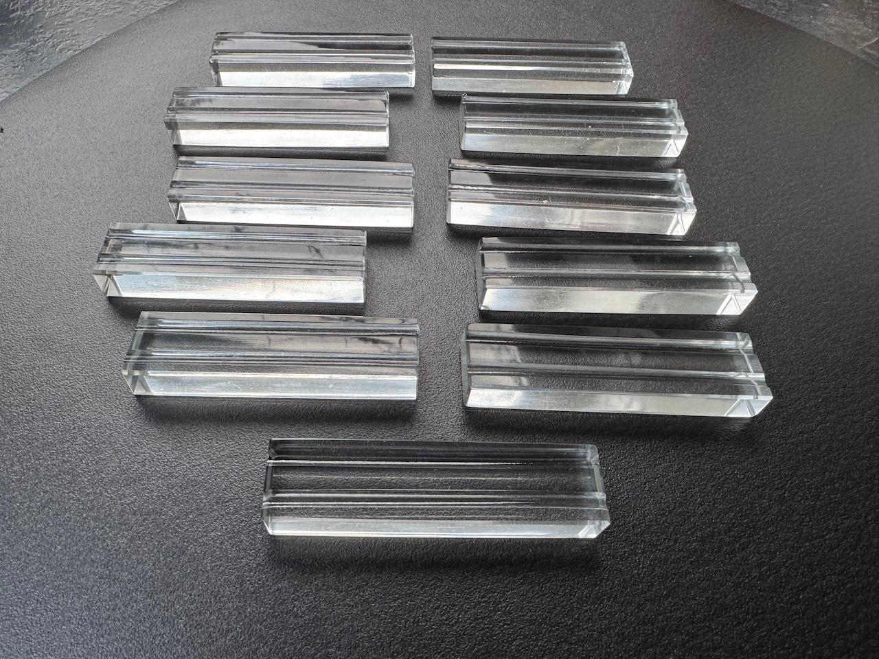 11 Cuchilleros de Cristal Modernistas Art Decó Franceses Francés en venta