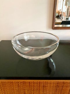 Clear Crystal Tumb Print Bowl Designed by Elsa Peretti for Tiffany