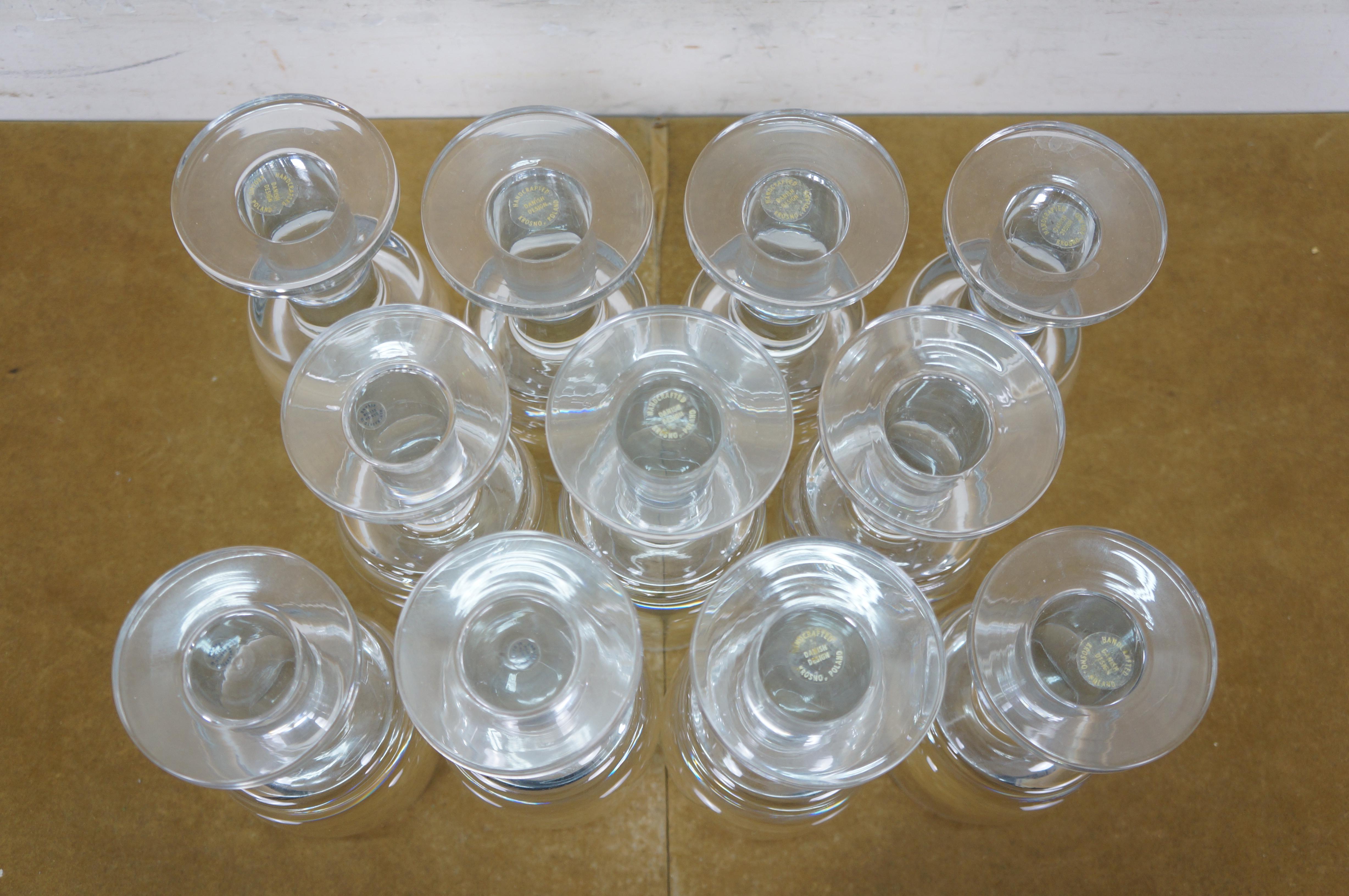 11 Krosno Thor Svend Jensen Crystal Wine Water Goblets Glasses 7