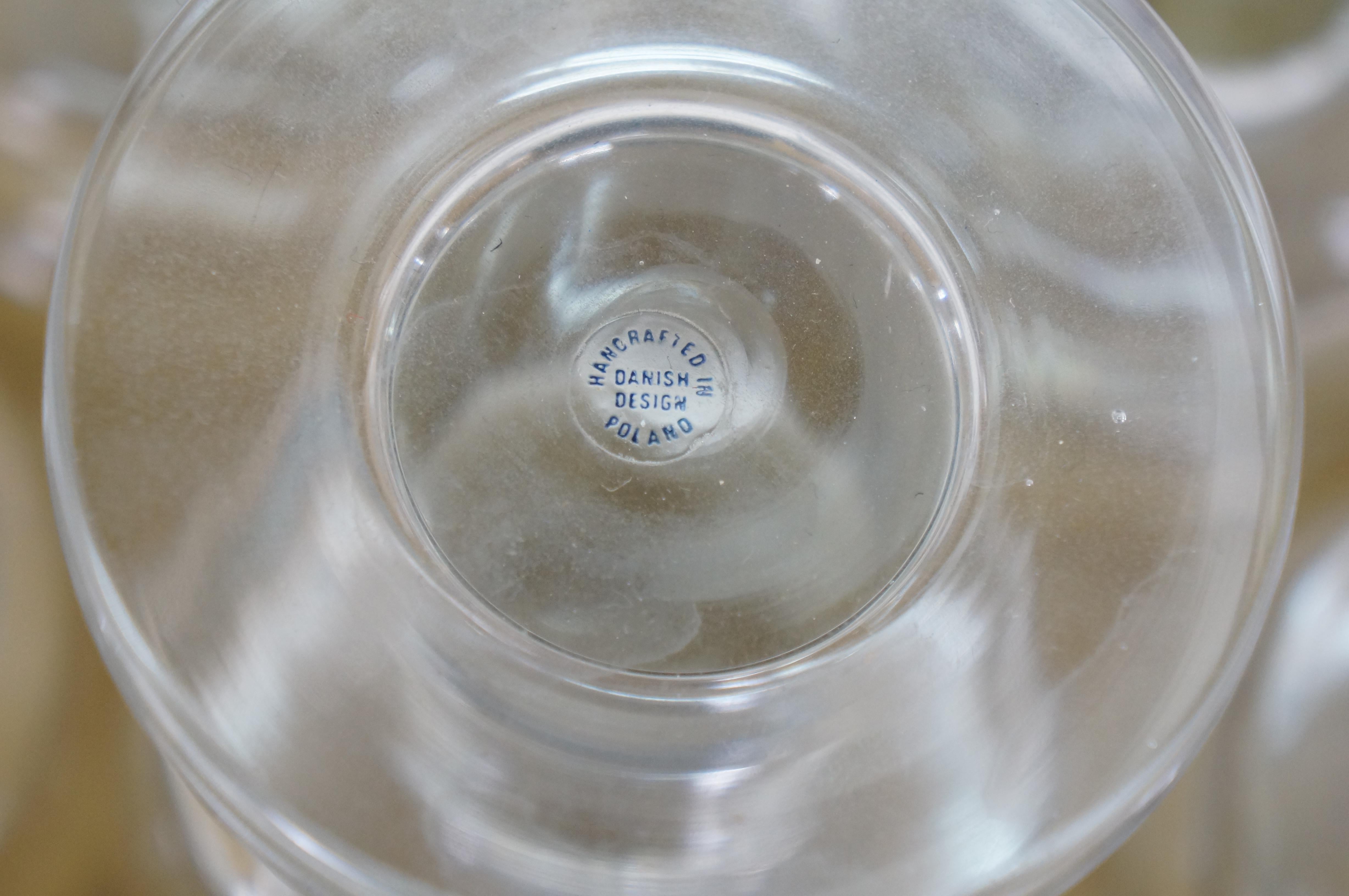 11 Krosno Thor Svend Jensen Crystal Wine Water Goblets Glasses 7