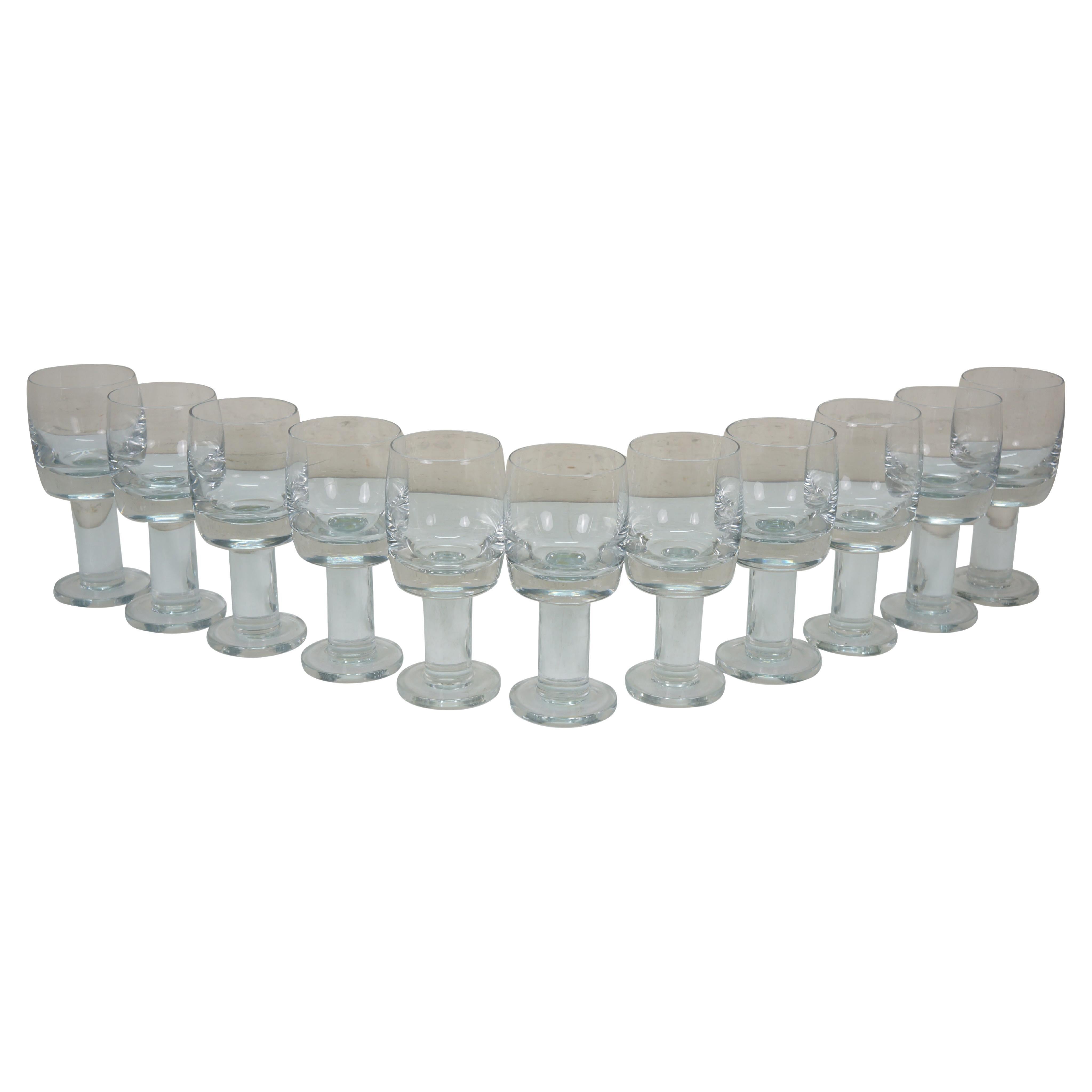 11 Krosno Thor Svend Jensen Crystal Wine Water Goblets Glasses 7" For Sale