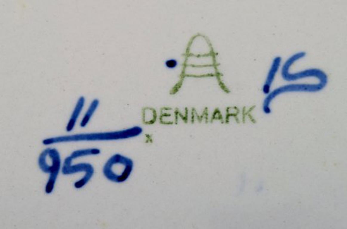 Piatti profondi da 11 pezzi, Model No. 11/950, Aluminia, Tranquebar In condizioni buone a København, Copenhagen