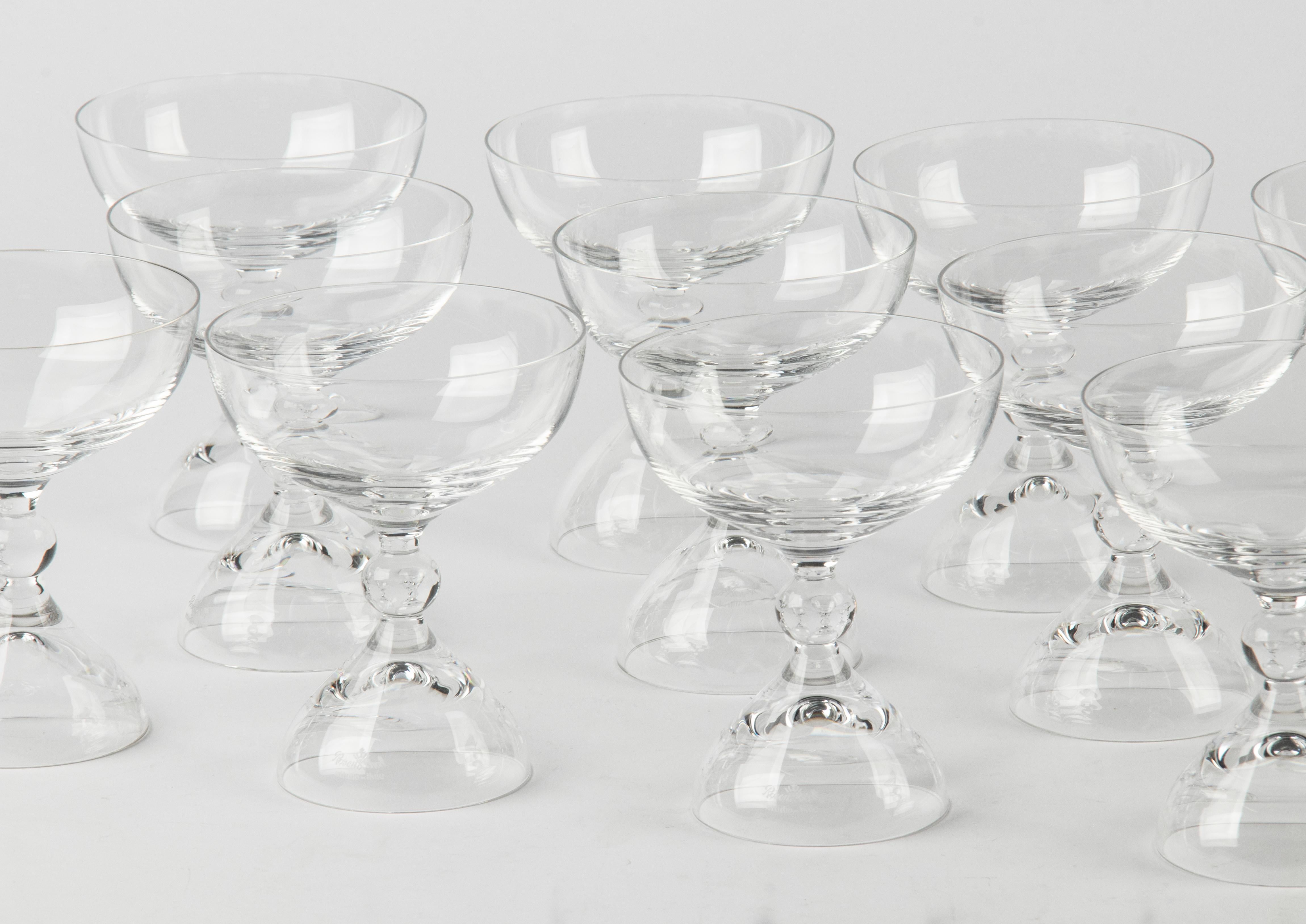 11-Piece Set Crystal Champagne Glasses - Rosenthal Magic Flute 7