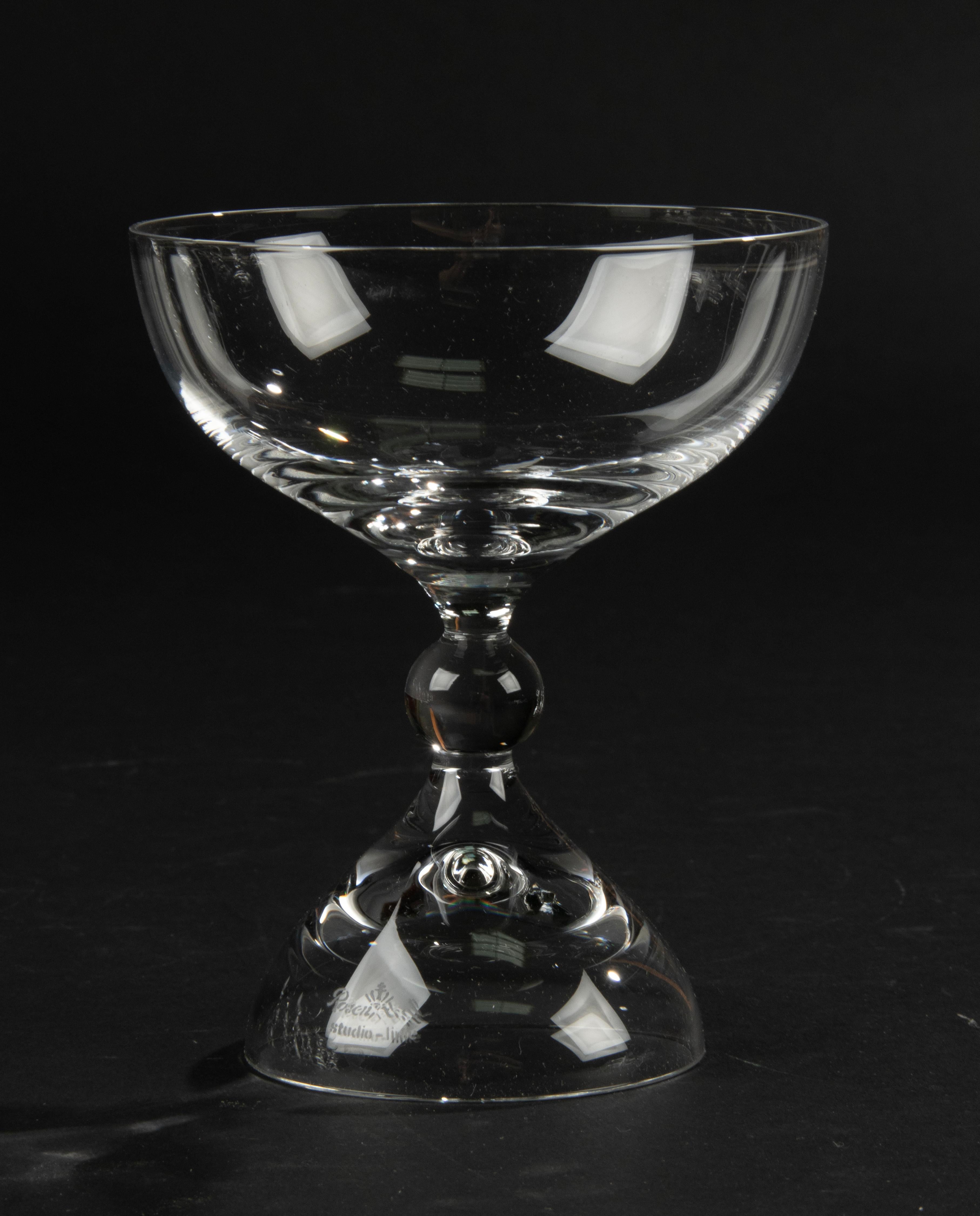 11-Piece Set Crystal Champagne Glasses - Rosenthal Magic Flute 1