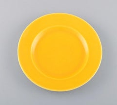 11 Royal Copenhagen / Aluminia Confetti Plates in Yellow Glazed Faience