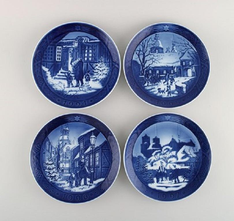 Danish 11 Royal Copenhagen Christmas Plates from 1990-2000 For Sale