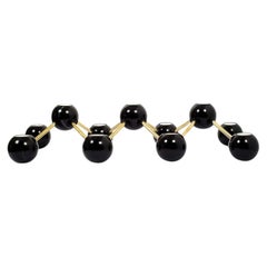 11-Sphere Bramante Black Portoro Marble Candelabra By ADL Atelier Design Lab