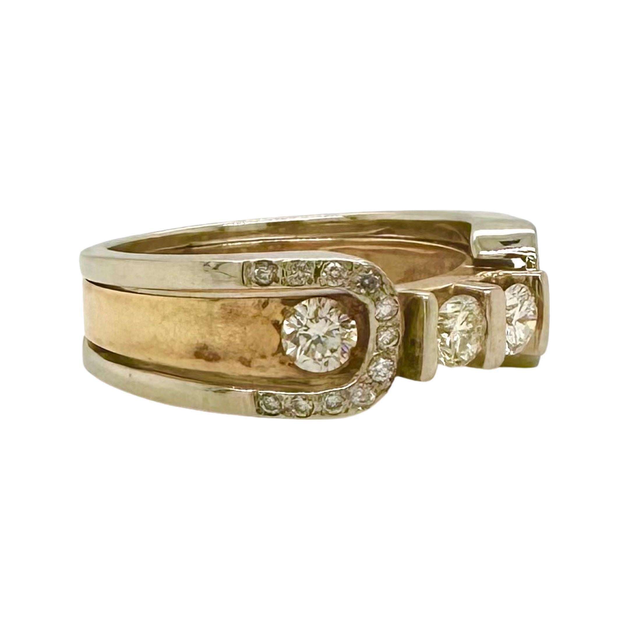 Style: Men's Large Diamond Ring

Metal: Yellow Gold & White Gold 

Metal Purity: 14K 

​​​​​​​Stones: Diamonds

Diamond Color: J

Diamond Clarity: SI1

​​​​​​​Total Carat Weight: Approx 1.1 ct​​​​​​​

Ring Size: 11.5 (sizable)

Includes: 24 Month
