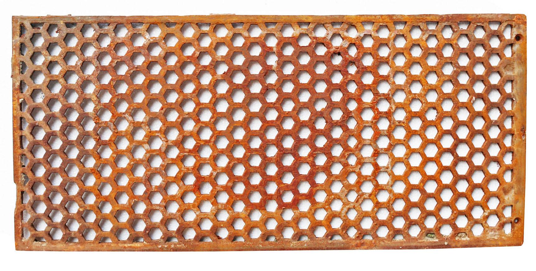 Run of antique cast iron floor grills, reclaimed from a cotton mill in Manchester.

Additional dimensions:

11 pieces, each 88.5 cm x 40 cm.