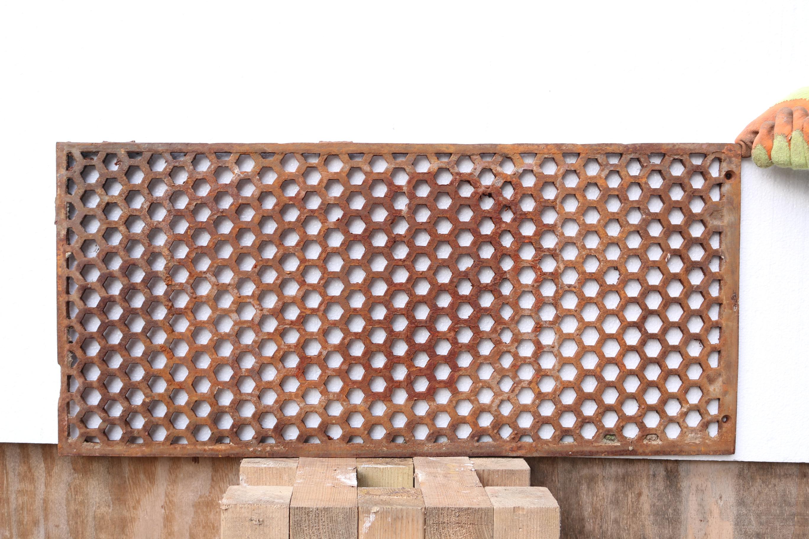 19th Century 11 Victorian Cast Iron Floor Grids