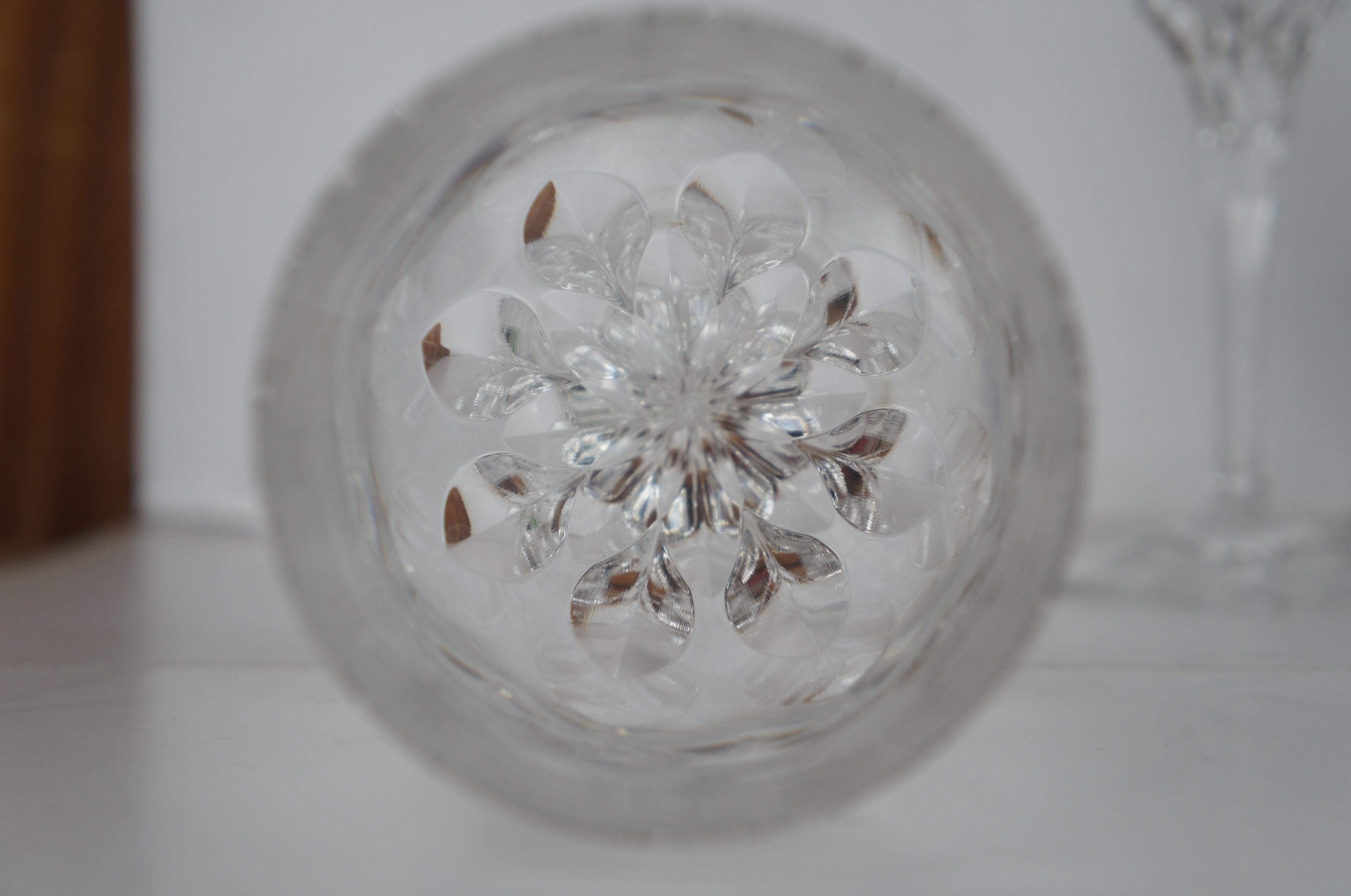11 Vintage Gorham Cut Crystal Diamond Stemware Wine Water Goblets Glasses In Good Condition In Dayton, OH
