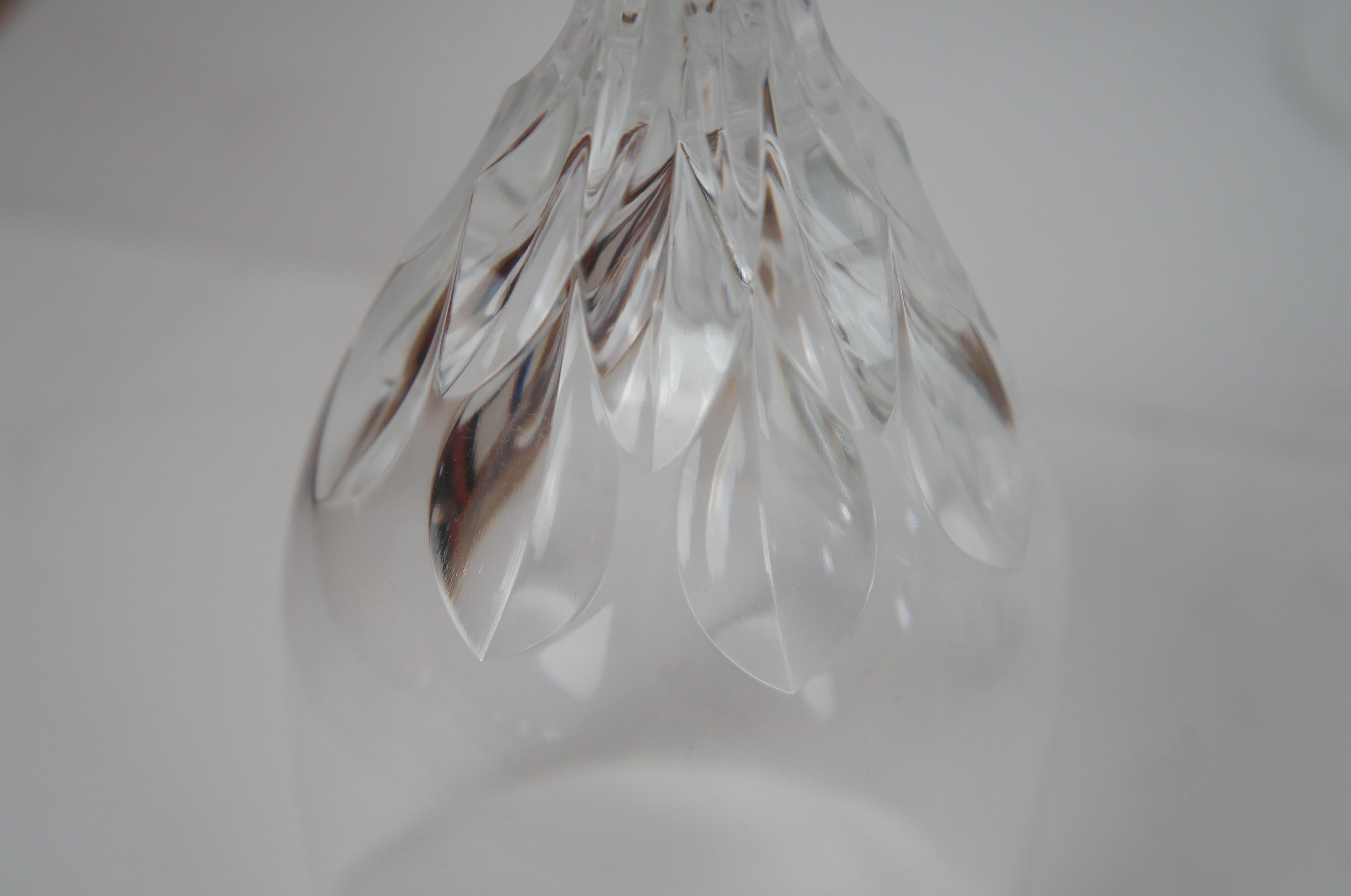 11 Vintage Gorham Cut Crystal Diamond Stemware Wine Water Goblets Glasses 2