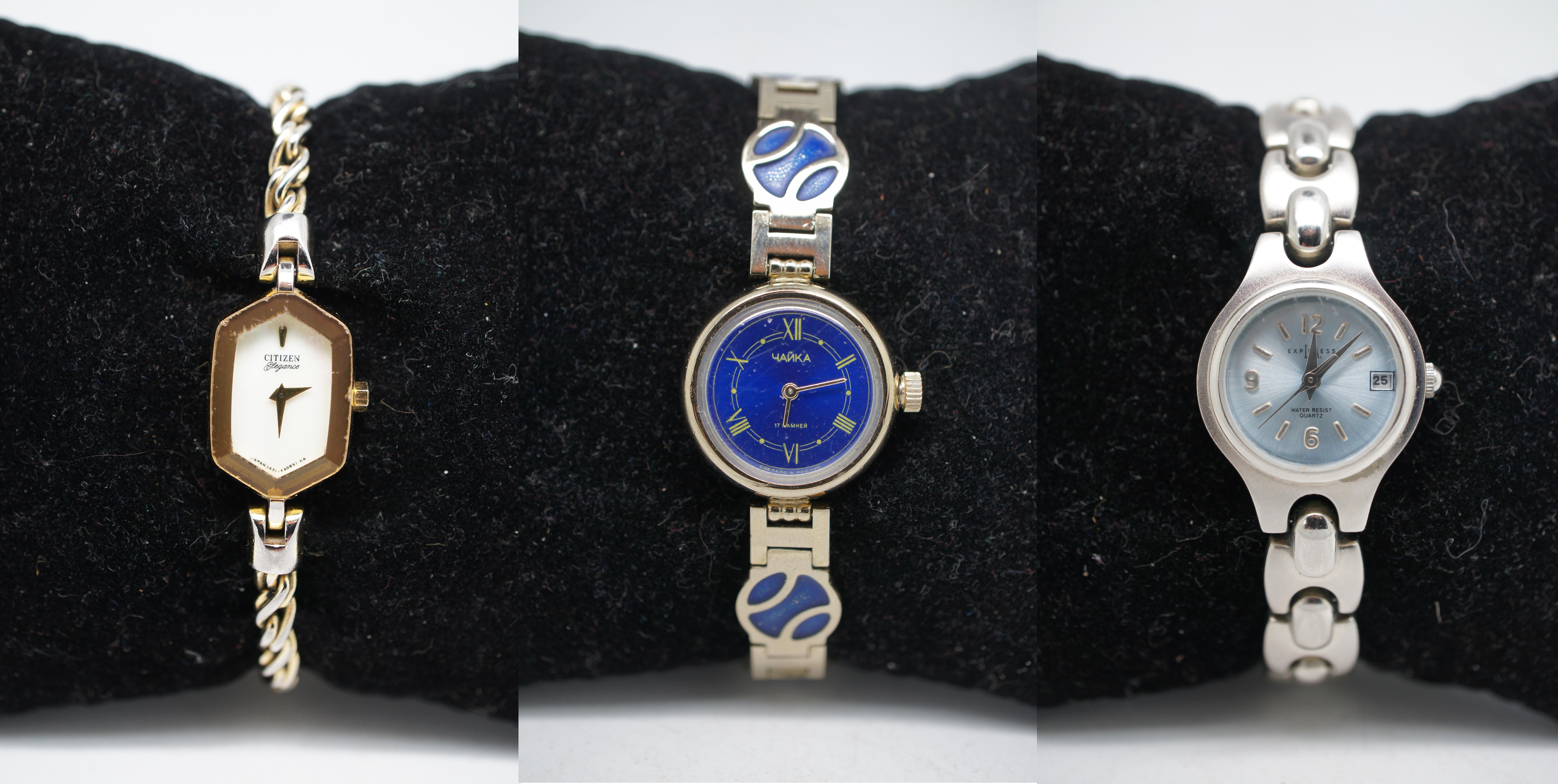 11 Vintage Ladies Wrist Watches Clip on LeCoultre Bulova Seiko ЧАЙКА  For Sale 1