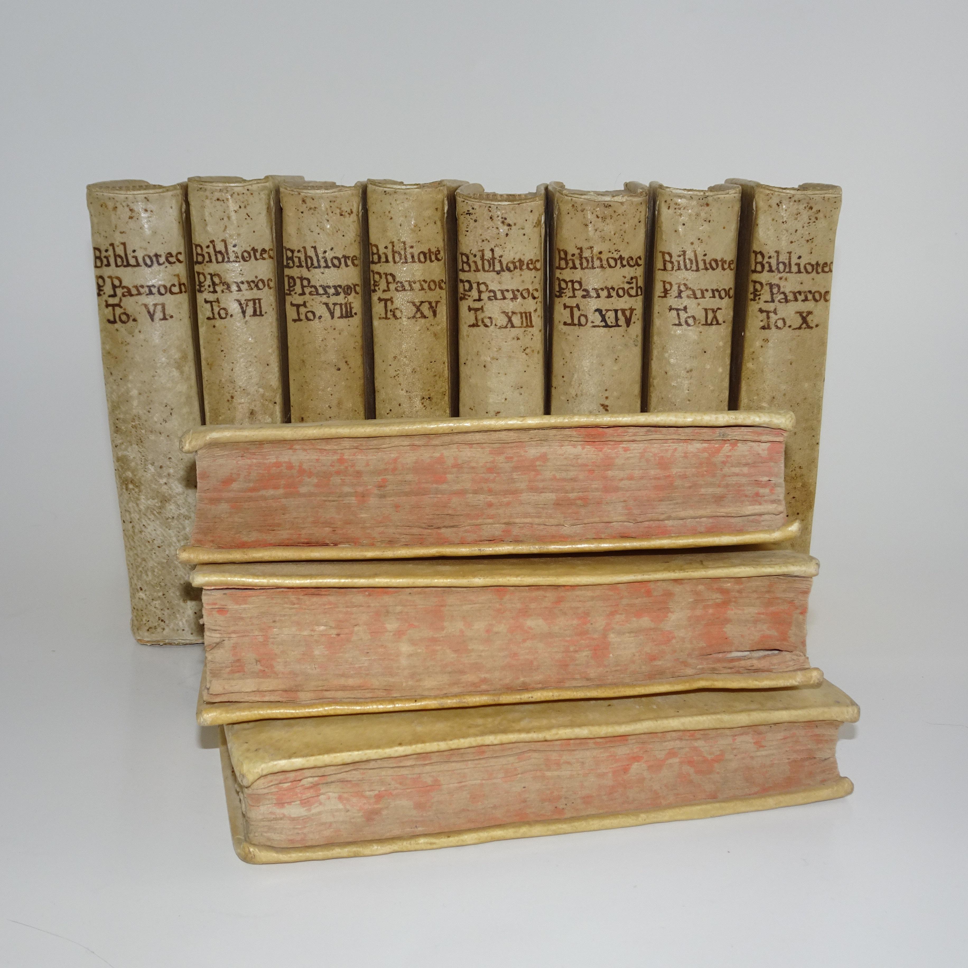 18th Century and Earlier 11 Volumes of 18th Century Vellum Books For Sale