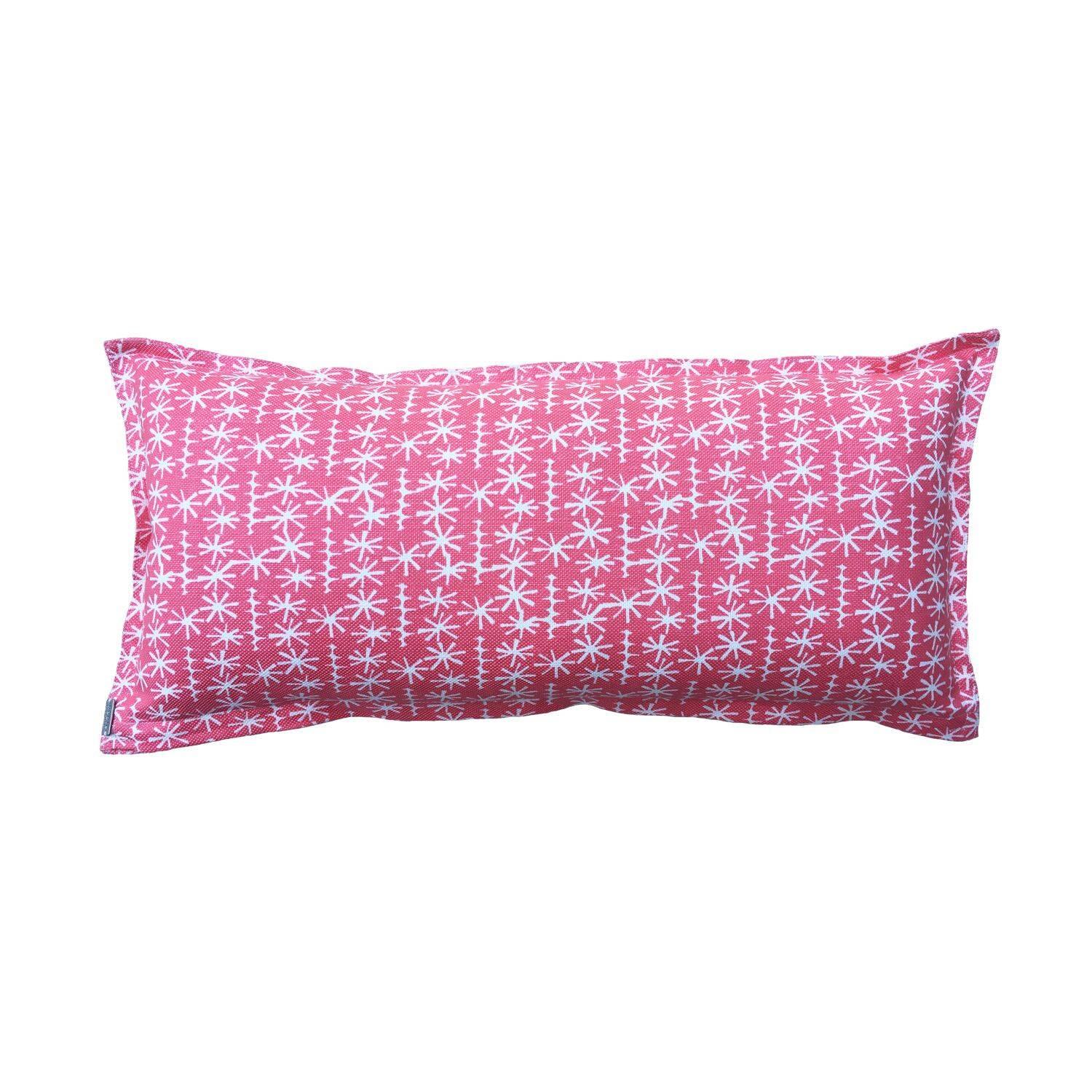 Dahlia Star Ticket on Oyster Cotton Linen Pillow For Sale