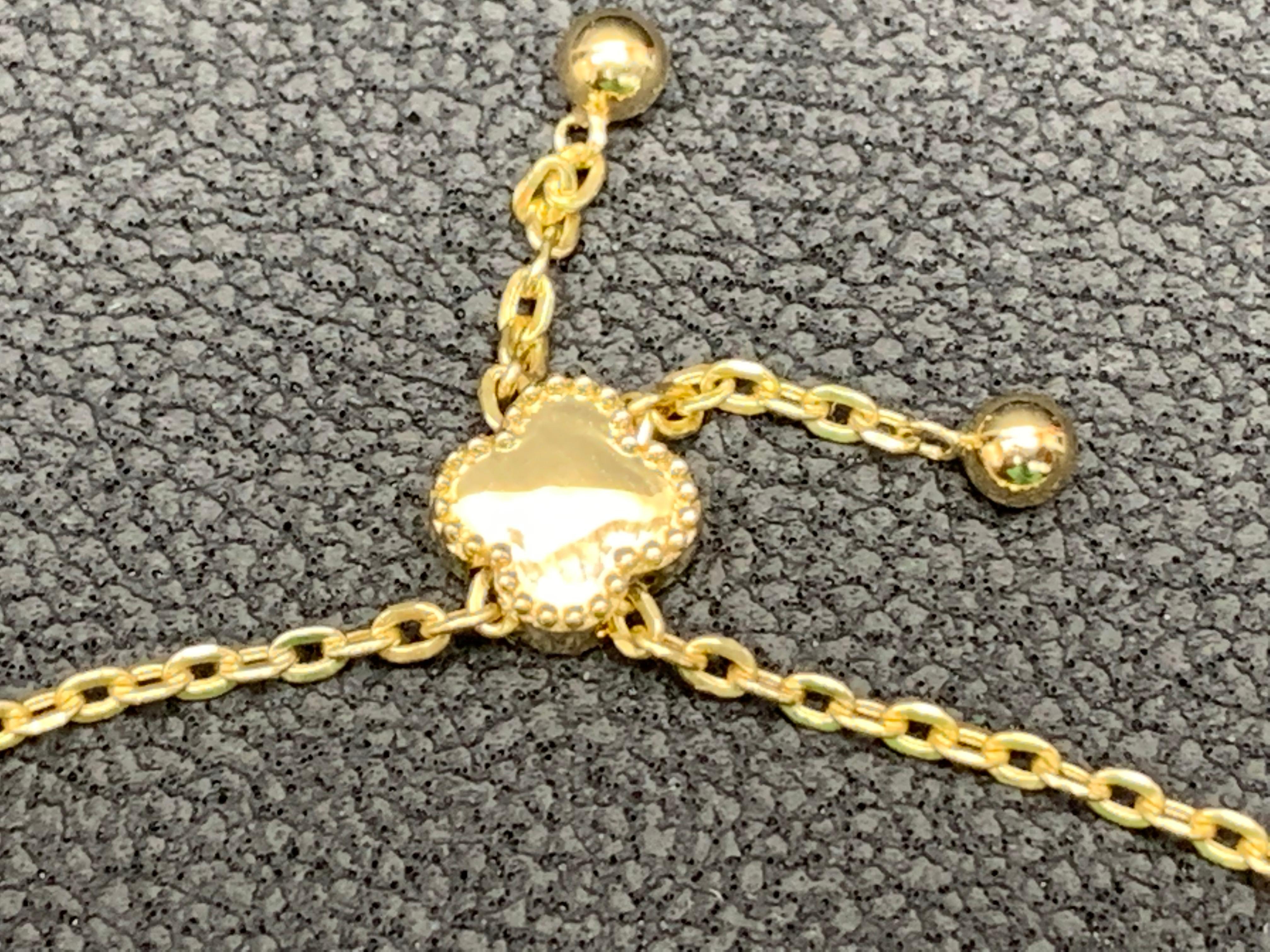 Diamant taille réglable en taille brillant de 1,10 carat  Bracelet en or jaune 14 carats Neuf - En vente à NEW YORK, NY