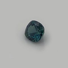 1.10 Carat Cushion Teal Sapphire GIA Certified Unheated