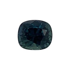 1.10 Carat Cushion Teal Sapphire GIA Certified Unheated