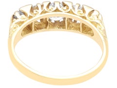 1.10 Carat Diamond and 18k Yellow Gold Five Stone Ring