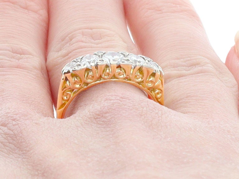 Bague Or 18 Carats Diamants 0.10 Ct - Style éternité - Taille 56 - Occasion De Luxe