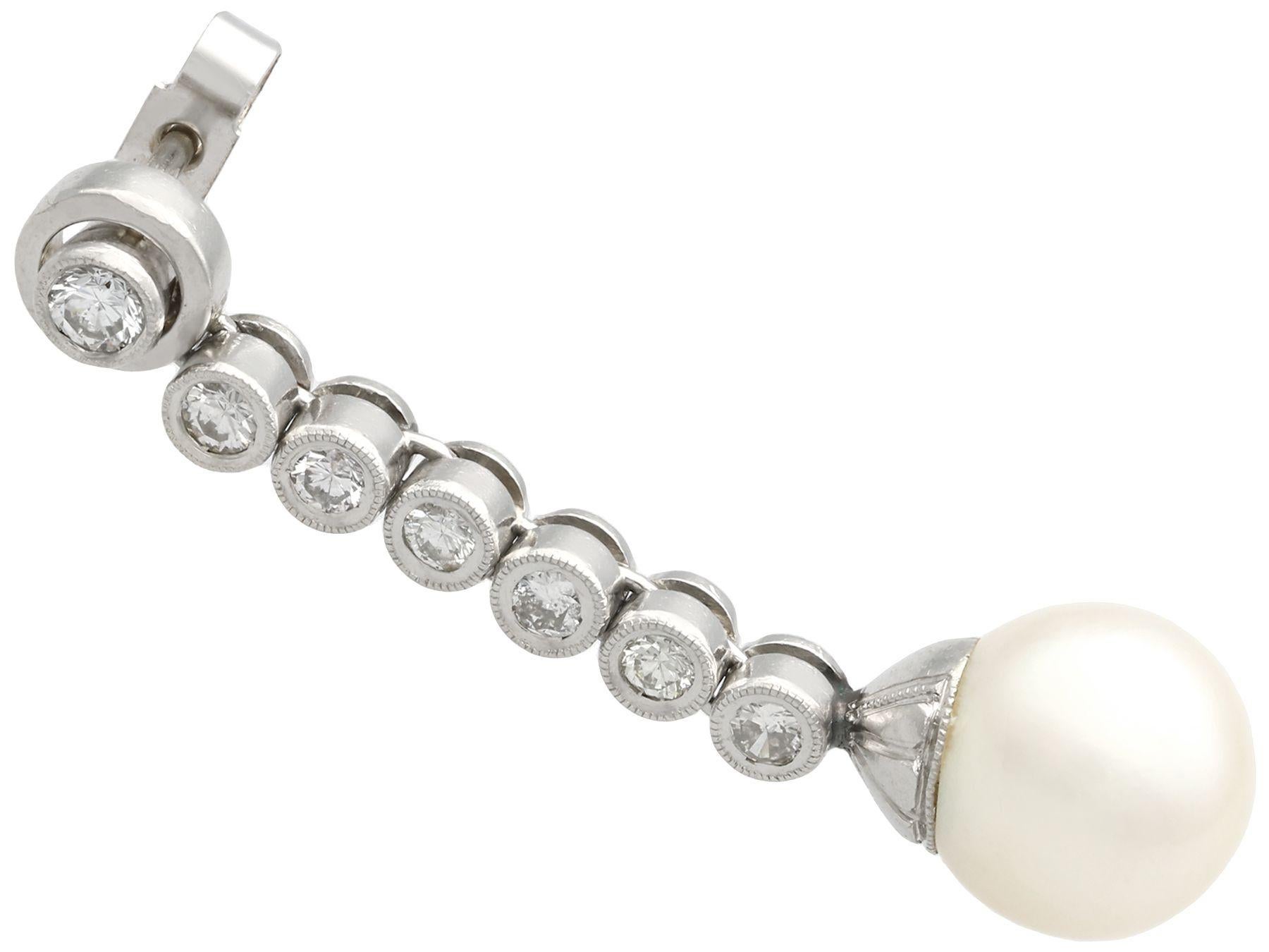cultured pearl diamond earrings