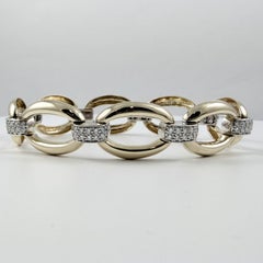 1.10 Carat Diamond Link Fashion Bracelet in 14K White Gold